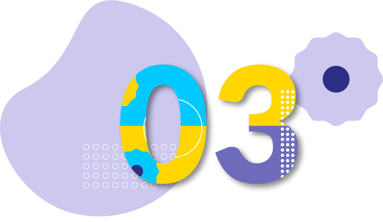 Visuel graphique 03 représentant l'analyse du profil des apprenants pour une formation digitale.