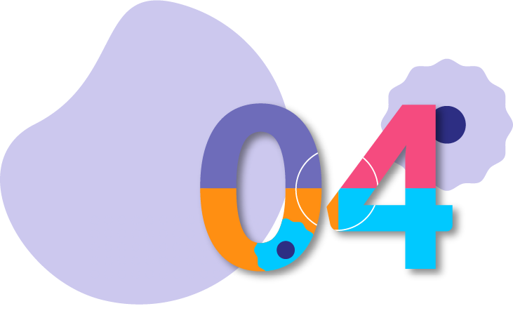 Graphique stylisé 04 pour fixer la date de livraison d'un projet de formation e-learning.