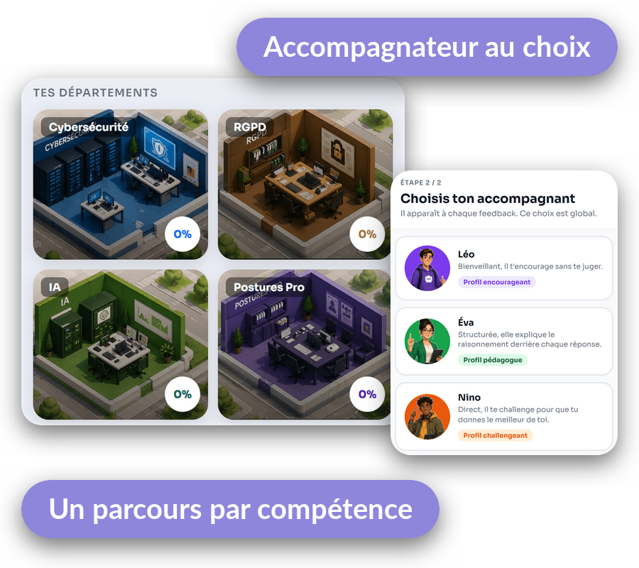Onboardy : parcours par compétence et choix de l'accompagnateur